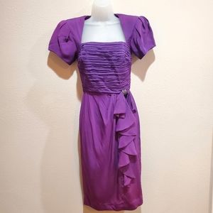 Vintage Purple 80's Prom Dress Ombre Size 4
